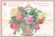 Postal Stationery - Bird - Dove - Flowers - Roses In The Basket - Red Cross - Suomi Finland - Postage Paid - Postal Stationery