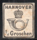 HANOVRE - HANNOVER (ALEMANIA) Sello Sin Dentar Nuevo Sin Goma ESCUDO DE ARMAS Años 1859-63 – Valorizado En U$S 120.00 - Hanover