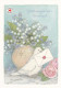 Postal Stationery - Flowers - Roses - Dove Holding An Envelope - Red Cross - Suomi Finland - Postage Paid - Interi Postali