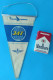 JAT (Yugoslav Airlines) Yugoslavia National Airline Original Vintage Pennant Yougoslavie Jugoslawien Jugoslavia Airways - Publicidad