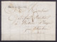 L. Datée 7 Mars 1822 De RHEIMS Pour FONTAINE L'EVEQUE Par Charleroi - Griffe "7 / MARIEMBOURG" Mais "7" Gratté => "MARIE - 1815-1830 (Période Hollandaise)