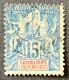 FRAGDP032U - Mythology - Colonies Postes - 15 C Used Stamp W/ Inscription - Guadeloupe 1892 - YT GP 32 - Usati