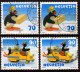Switzerland / Helvetia / Schweiz / Suisse 1999 ⁕ Pingu Mi.1673-1674 X4 ⁕ 8v Used - Used Stamps
