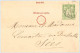 Entier FRANCE - Enveloppe Date 842 Oblitéré - 5c Sage Vert-jaune - Enveloppes Types Et TSC (avant 1995)