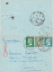 Tarifs Postaux France Du 25-03-1924 (66)Pasteur N° 176 50 C. + N° 170 10 C. Pasteur 15 C. Semeuse  Pneumat 7 G. 20-01-25 - 1922-26 Pasteur