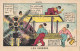 TRANSPORTS - Aviation - Les Ouvriers - Dessin - Colorisé - Animé - Carte Postale Ancienne - Sonstige & Ohne Zuordnung