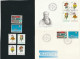 LUXEMBOURG  - Emission Du 8.02.1988 - Lot De 2 Enveloppes Jour D'émission + 6 Timbres Neufs - Other & Unclassified