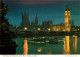 Angleterre - London - Houses Of Parliament - And River Thames - By Night - Bateaux - London - England - Royaume Uni - UK - Houses Of Parliament