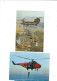 2 POSTCARDS HELECOPTERS - Helicópteros