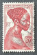 FRAEQ0225U4 - Local Motives - Bakongo Young Woman - 20 F Used Stamp - AEF - 1947 - Usados