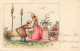 FETES - VOEUX - Bonne Fête Petite Maman Chérie - Mère Et Enfant Dans Le Jardin - Colorisé - Carte Postale Ancienne - Other & Unclassified