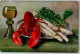 39621901 - Stilleben Mit Hummer Spargel Gemuese Und Wein Kuenstlerkarte Serie 301 - Billing, M.