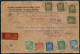 1925 Pénzes Levél 9 Db Bélyeggel, Ebből 6 Perfin, Budapestre / Insured Cover With 9 Stamps (6 Perfin) To Hungary - Autres & Non Classés