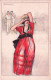 Illustrateur Signé L.A Mauzan - TENNIS - Jeune Femme Sur Le Court - Aquarelle - 1921 - Parfait Etat - Mauzan, L.A.