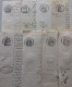 801 FISCAUX  FRANCE LOT De 14 PAPIERS TIMBRES  DIFFERENTS - Other & Unclassified