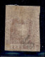 Antichi Stati Italiani - Toscana - 1860 - 40 Cent (21) Corto In Verticale - Annullamento (rosso) Invisibile E Piena Gomm - Sonstige & Ohne Zuordnung