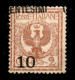 Regno - Vittorio Emanuele III - 1923 - 10 Cent Su 2 Floreale (138l + Qa) - Soprastampa Fortemente Spostata In Basso + Sp - Andere & Zonder Classificatie