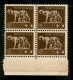 RSI - G.N.R. Brescia - 1943 - 5 Cent (470/I) - Quartina Bordo Foglio - Coppia Inferiore Con Filigrana Lettere 12/10 - Go - Sonstige & Ohne Zuordnung