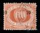 SAN MARINO - 1892 - 10 Cent Su 20 Stemma (11) Usato - Soprastampa Spostata (0 10) - Ben Centrato - Andere & Zonder Classificatie