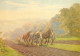 Art - Peinture - Charles J Adams - Autumn Ploughing - Chevaux - Paysans - CPM - Voir Scans Recto-Verso - Malerei & Gemälde