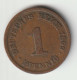 DEUTSCHES REICH 1899 D: 1 Pfennig, KM 10 - 1 Pfennig