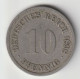 DEUTSCHES REICH 1898 F: 10 Pfennig, KM 12 - 10 Pfennig