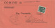 LETTERA DOPPIA SPEDIZIONE 1944 RSI 2X10+5---25 SS TIMBRO CASTELFRANCO EMILIA (YK846 - Poststempel