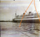 Glasplaat Met Passagierschip, Plaque Verre, Navire à Passagers - Diapositivas De Vidrio