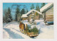 Norway NORGE Winter Scene With Horse Sled View Photo Postcard RPPc AK 1970s With Topic Stamp Ship Sent Abroad (67679) - Lettres & Documents