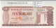 BILLETE GUYANA 10 DOLARES 1989 P-23d N01186 - Otros – América