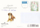 Cat - Kitten & Dog Puppy Sleeping - Red Cross 2011 - Postal Stationery - Suomi Finland - Postage Paid - Interi Postali