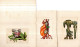 Lot 5 Cromos Illustrées Dessins Personnages Monstres Marins Divers - Collections & Lots