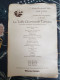 Menu Hotel Des Voyageurs A Tanus 16/04/1984....en L'etat - Menus