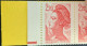 2376 C4 Conf. 9 RE Carnet Liberté 2.20F Rouge - Modern : 1959-...