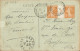 FRANCE -  MILLESIMES - PAIR Yv.  #158 MILLESIME 3 ALONE FRANKING PC FROM BOUXIERES AUX CHENES TO BAGNEUX - 1924 - Millésime