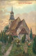 Ansichtskarte Lorenzkirch-Zeithain Künstlerkarte: Kirche 1914  - Zeithain