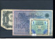 3 X Div. Geldscheine In Stark Unterschiedlicher Erhaltung - Collections