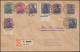 Saargebiet: R-Brief 8 Germania-Aufdruckmarken ST. WENDEL 26.5.1920 Nach HERNE - Storia Postale