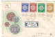 Israël - Lettre Recom FDC De 1954 - Oblit Bet Dagan - Monnaies - - Cartas & Documentos