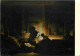 Art - Peinture - Rembrandt Harmensz Van Rijn - La Sainte Famille Au Soir - CPM - Voir Scans Recto-Verso - Malerei & Gemälde