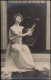 Frühe Fotokunst Fotomontage Frau Mädchen Musizierend Mit Harfe 1900 - Unclassified