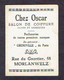 Carte Parfum CHAINE D'OR De GRENOVILLE - Salon De Coiffure CHEZ OSCAR à MORLANWELZ - Profumeria Antica (fino Al 1960)