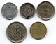 SPAIN, Set Of Five Coins 2, 5, 25, 50, 100 Pesetas, Copper-Nickel, Alum-Bronze, Year 1982, KM # 822, 823, 824, 825, 826 - Sonstige & Ohne Zuordnung