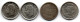 SPAIN, Set Of Four Coins 10 Pesetas, Copper-Nickel, Year 1985-94, KM # 827, 903, 918, 932 - 10 Pesetas