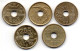 SPAIN, Set Of Five Coins 25 Pesetas, Nickel-Bronze, Year 1990-93, KM # 850, 851, 904, 905, 920 - 25 Peseta