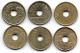 SPAIN, Set Of Six Coins 25 Pesetas, Nickel-Bronze, Brass, Year 1994-2000, KM # 933, 948, 962, 983, 990, 1013 - 25 Pesetas