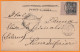 1902 - 10 C Groupe Bord De Feuille Surchargé 1 Anna Sur CP De ZANZIBAR Vers Salerno, Italia - Via Port Said, Egypte BFE - Cartas & Documentos