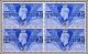 KGVI SG491-492 1946 Victory - Peace Blocks Of Four Unmounted & Mounted Mint - Ungebraucht
