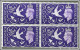 KGVI SG491-492 1946 Victory - Peace Blocks Of Four Unmounted & Mounted Mint - Ongebruikt
