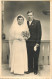 Family Social History Marriage Wedding Souvenir Photo Bride Groom Joy Couple Elegance Moustache - Noces